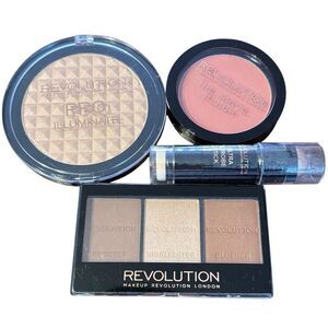 Revolution Contour Kit Light Medium + Pro Illuminate + Blush + More